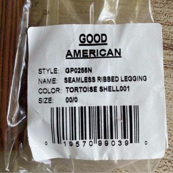 good american seamless ribbed leggings in tortoise shell - Picture 4 of 6